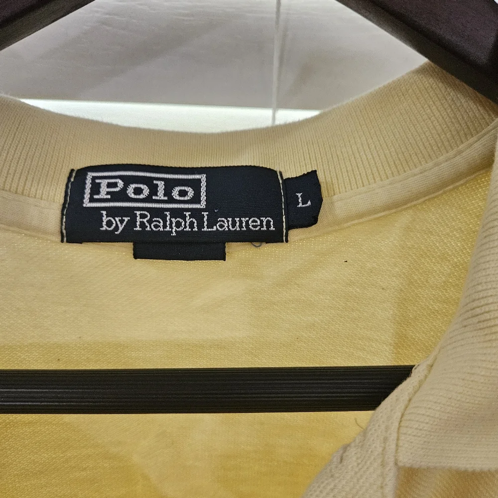 Polo By Ralph Lauren Yellow Mens Spring Golf Preppy Polo Sz Lg